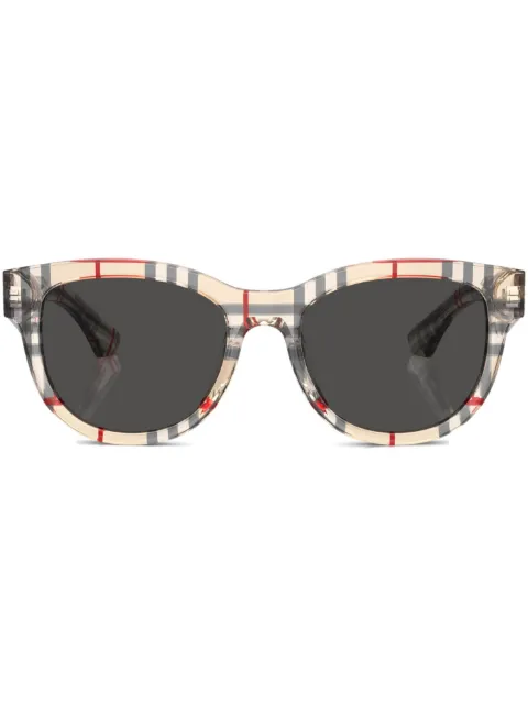 Burberry Eyewear Vintage Check pantos-frame sunglasses Neutrals BE4432U412287