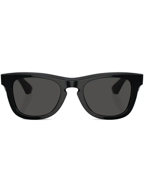 Burberry Eyewear logo-plaque square-frame sunglasses Black BE4426