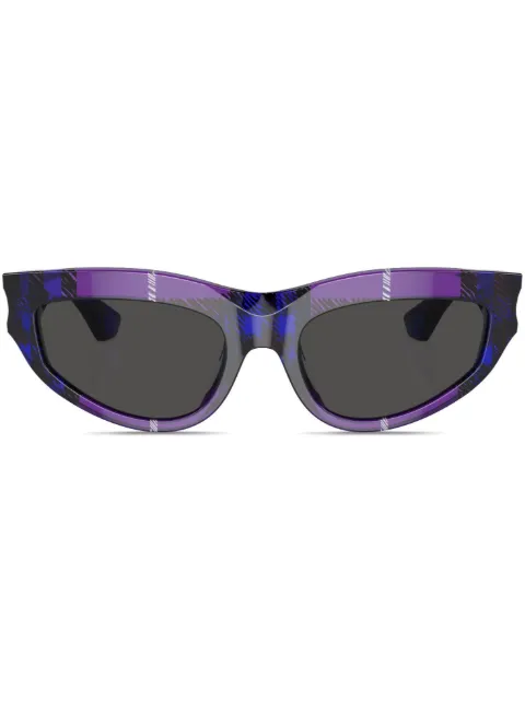 Burberry Eyewear checkered cat-eye sunglasses Purple BE4425U411387