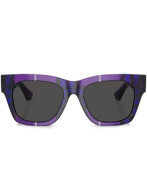 Burberry Eyewear checkered wayfarer-frame sunglasses Purple BE4424411387