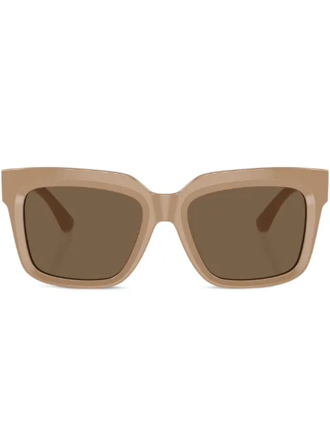 Burberry Eyewear monogram-plaque wayfarer sunglasses Neutrals BE4419399073