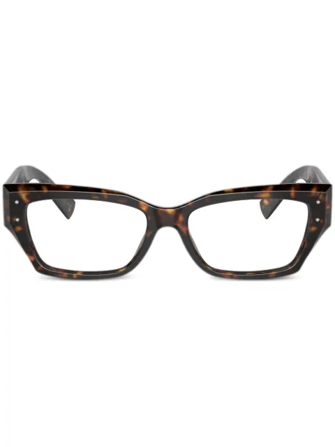 Dolce & Gabbana Eyewear tortoiseshell-effect cat-eye glasses Brown DG3387