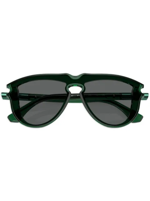 Burberry Eyewear transparent-design pilot-frame sunglasses Green BE4427410487