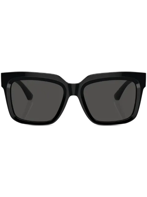 Burberry Eyewear logo-plaque square-frame sunglasses Black BE4419300187