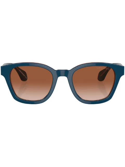 Giorgio Armani logo-print oversize-frame sunglasses Blue AR8207608513