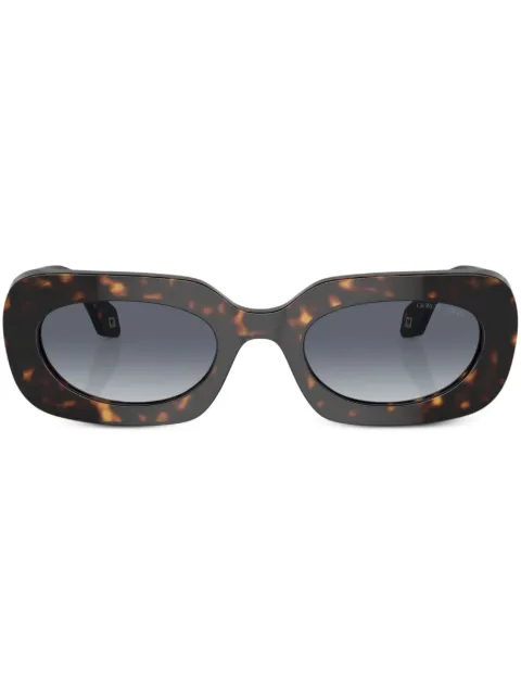 Giorgio Armani tortoiseshell-effect rectangle-frame sunglasses Green AR8182612486