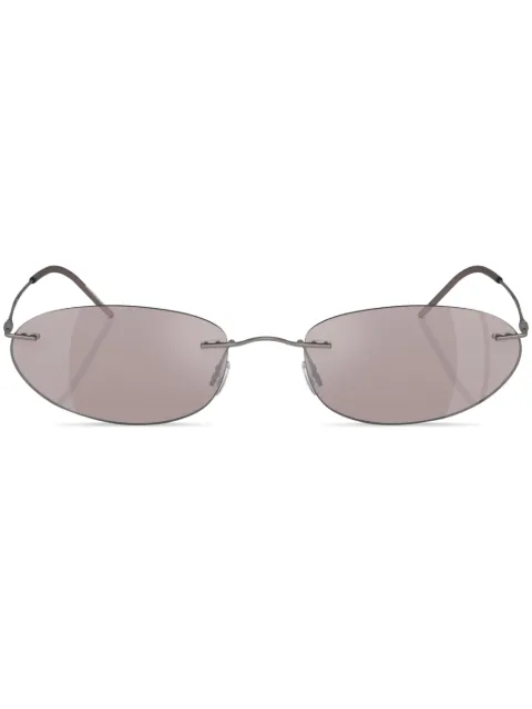 Giorgio Armani rimless oval-frame sunglasses Silver AR1508M3003AK
