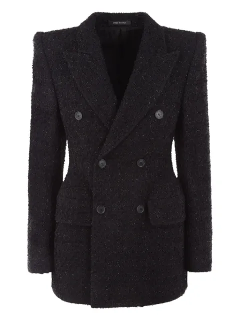 Balenciaga Hourglass tweed blazer Black 725200TOP07