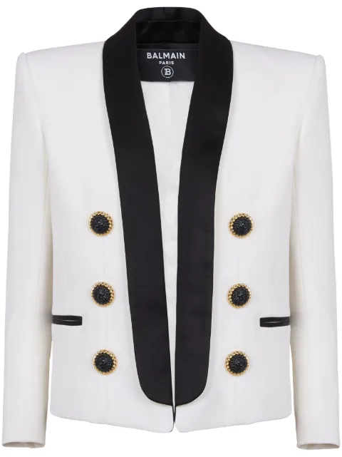 Balmain open-front wool blazer White DF1SI532ME54