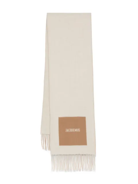 Jacquemus L'Echarpe Rond Carre scarf Neutrals ACU00579AOT4044