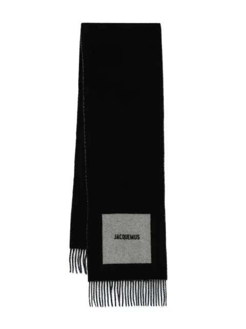 Jacquemus L'Echarpe Rond Carre scarf Black ACU00579AOT4044