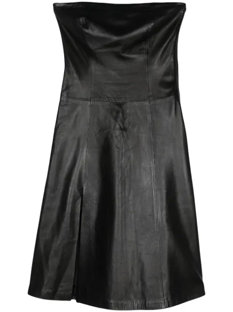 Versace Pre-Owned 2000s leather dress Black VER1200MQ