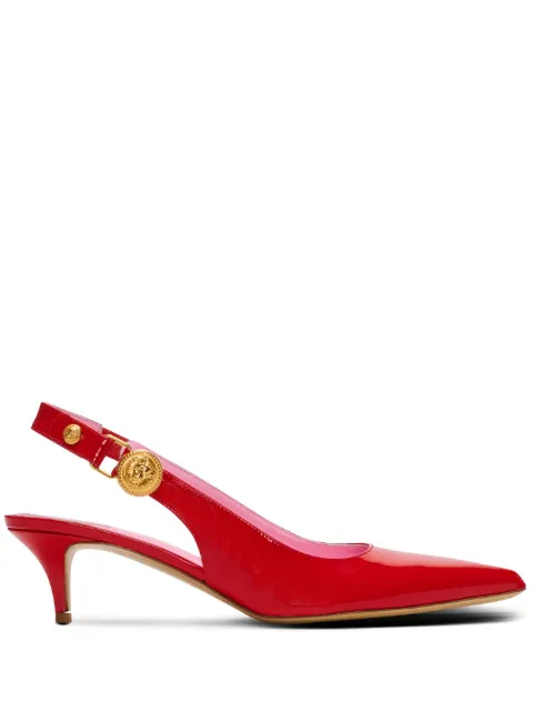 Balmain Eva patent leather slingback pumps Red DN1UK051LPAT