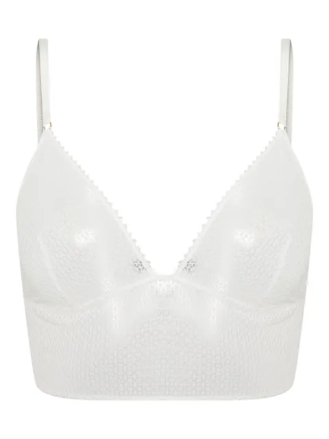 Kiki de Montparnasse triangle-cup crochet bra White C001BR150