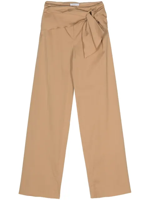 Prada Pre-Owned 1990s belted straight-leg trousers Neutrals PRA350MO