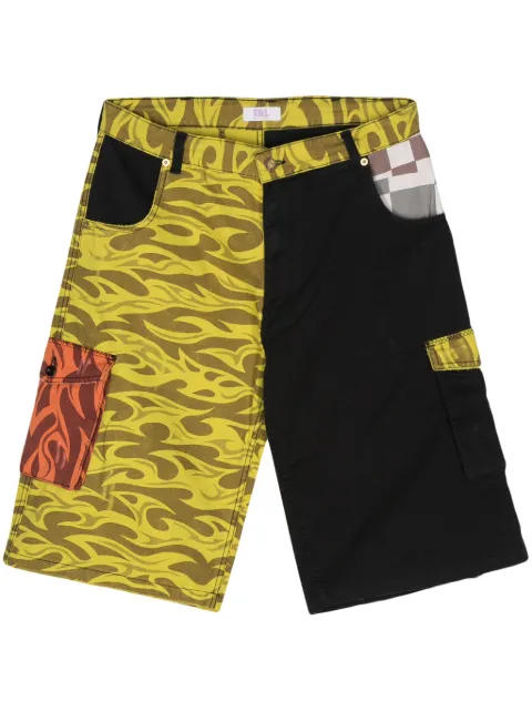 ERL colourblock cargo shorts Green ERL08P011