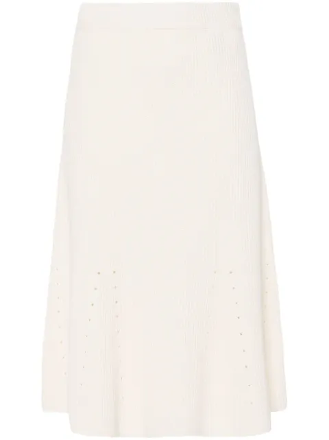 JOSEPH ribbed linen-blend skirt Neutrals JF008279