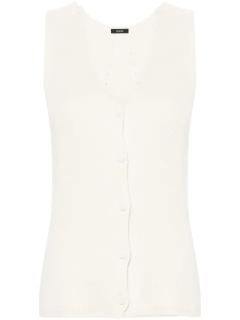 JOSEPH ribbed linen-blend vest Neutrals JF008278