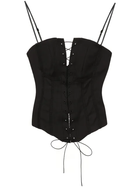 MISBHV Lara lace-up top Black 240W124V