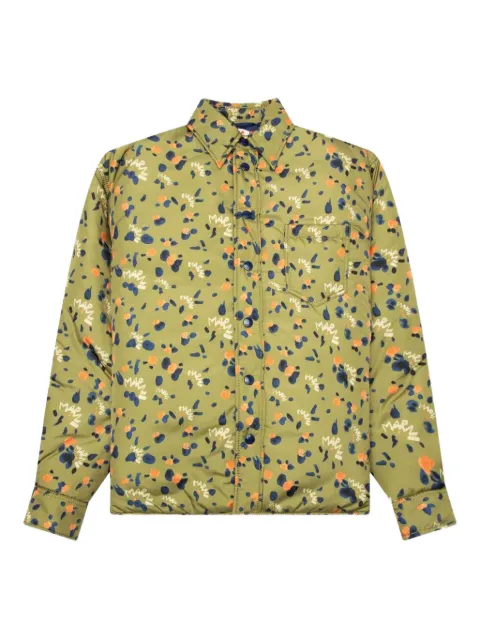 Marni floral-print shirt jacket Yellow JUMU0145W1UTP753