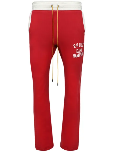 RHUDE logo-print cotton track pants Red RHSS24PA23167277