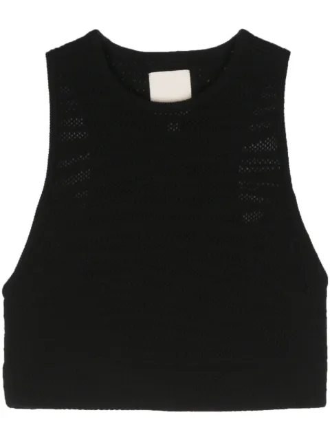 Emporio Armani knitted cropped top Black 3D2KXY2M84Z