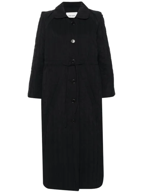 Henrik Vibskov Long Bind quilted coat Black AW24STUDF615