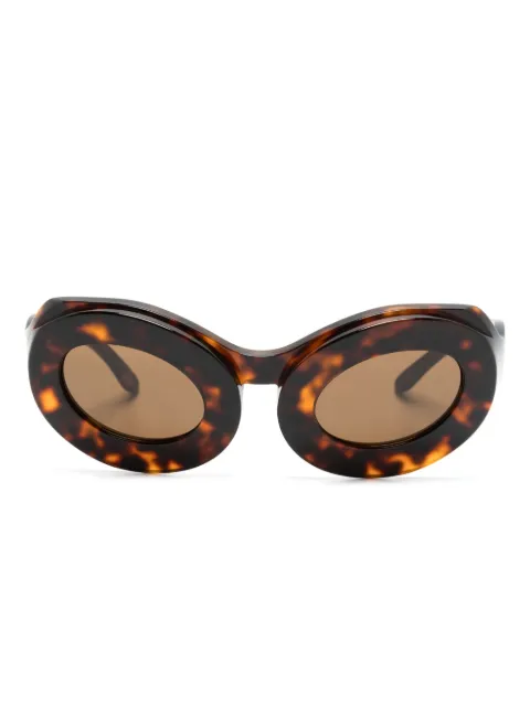 Henrik Vibskov tortoiseshell oval-frame sunglasses Brown AW24STUDA903