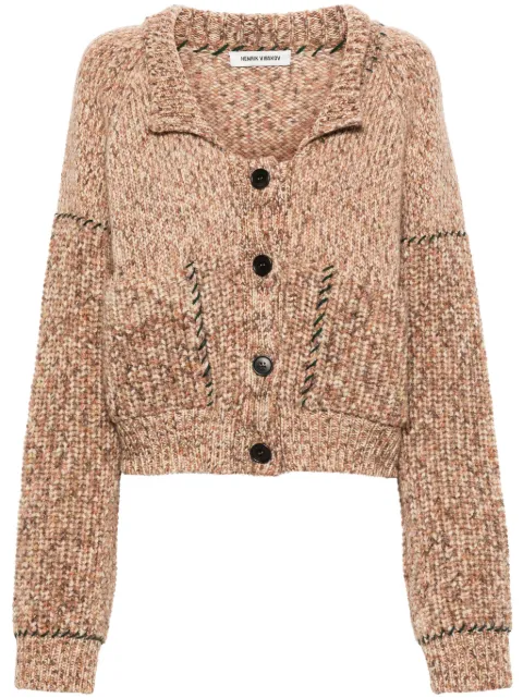 Henrik Vibskov Stitch mélange cardigan Brown AW24STUDF701