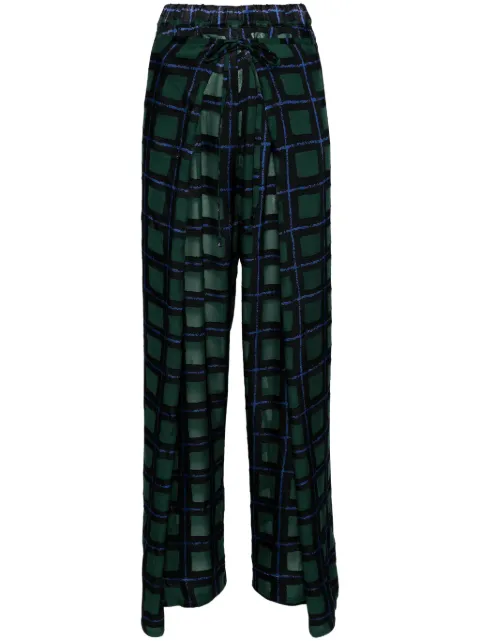 Henrik Vibskov check-pattern straight trousers Black AW24STUDF505