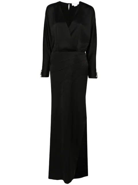 Genny satin maxi dress Black 76AAO443N0071