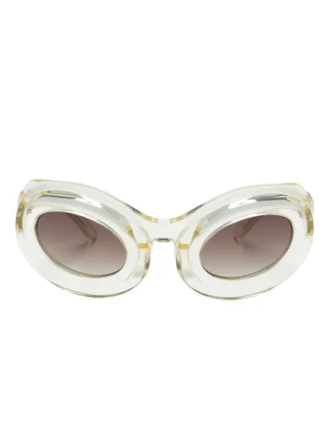 Henrik Vibskov Tyler oval-frame sunglasses Yellow AW24STUDA903