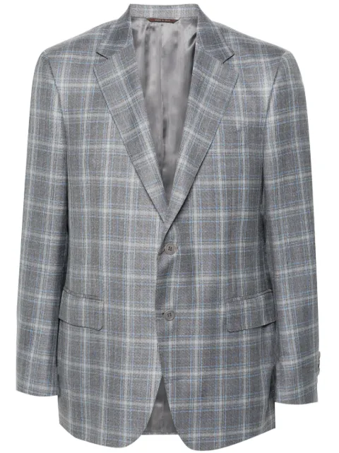 Canali tartan-pattern blazer Grey CF0439311280