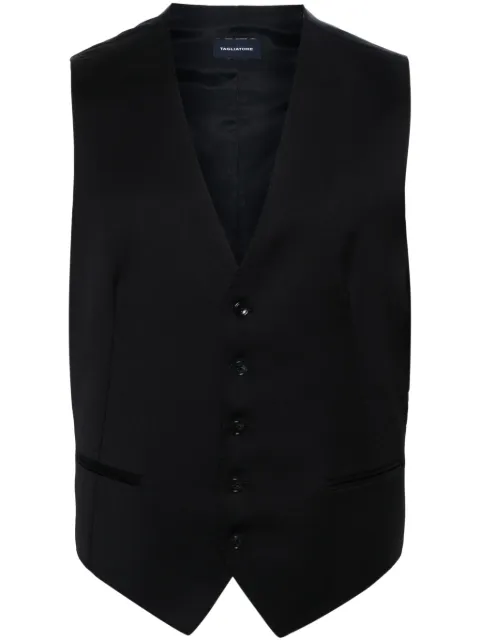 Tagliatore panelled virgin wool waistcoat Blue GFNA05A060001