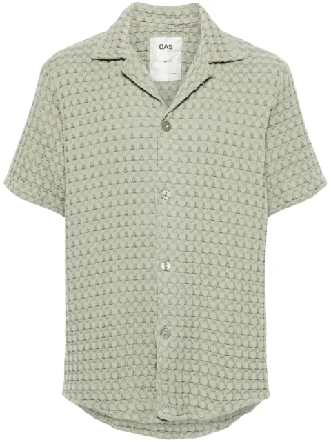 OAS Company Cuba camp-collar shirt Green 700602