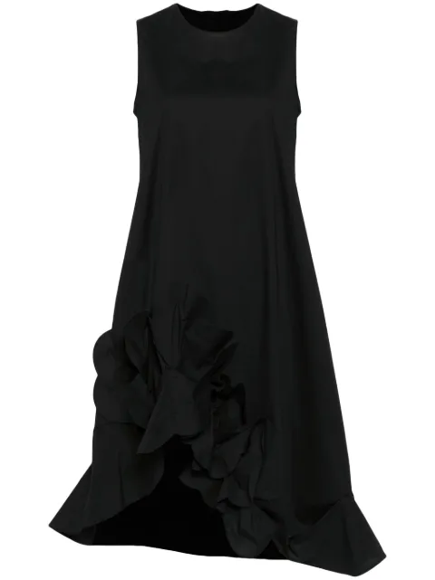 JNBY flower-detailing cotton-blend dress Black 5O4G12240