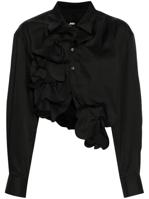 JNBY flower-detailing cotton shirt Black 5O4211550