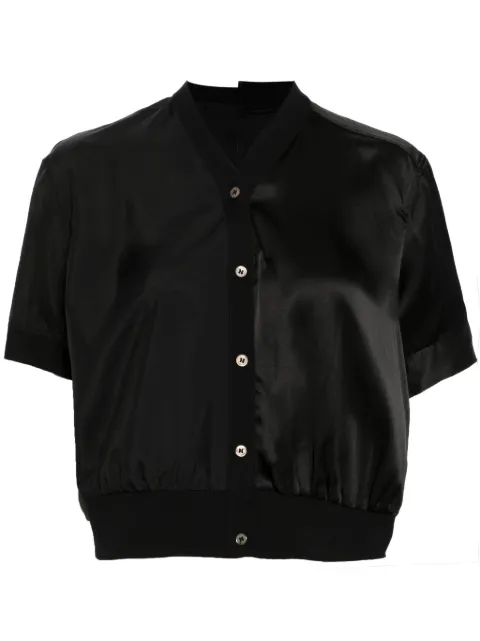 JNBY V-neck button-down shirt Black 5O4214520
