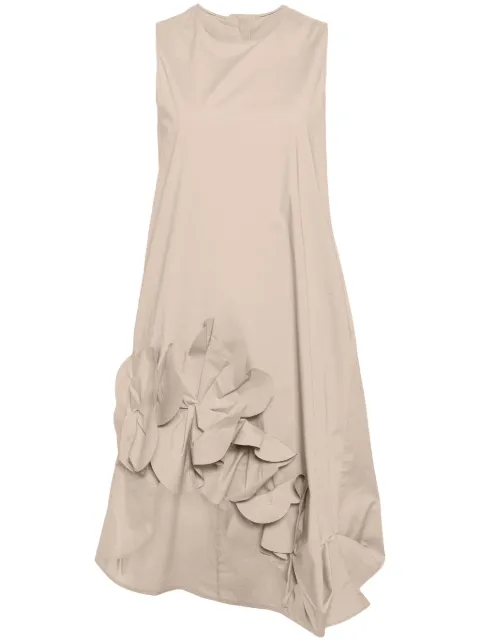 JNBY flower-detailing cotton-blend dress Brown 5O4G12240