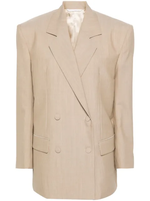 Givenchy double-breasted wool blazer Neutrals BW30J815J1