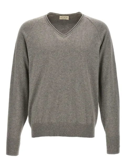 Ma'ry'ya V-neck raglan-sleeve sweater Grey YMK042E4