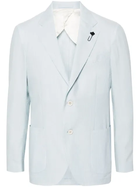 Lardini striped single-breasted blazer Blue EQ528AE75