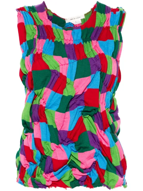 Comme Des Garçons ruched knitted Top Green GMT027051