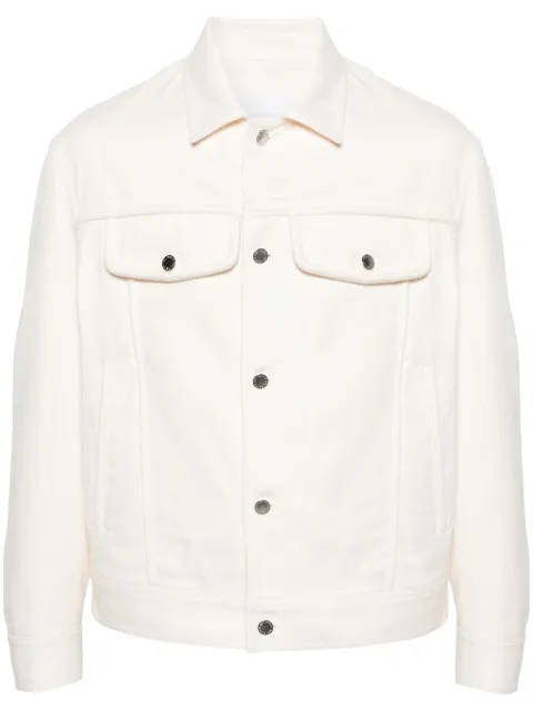 Neil Barrett panelled twill shirt jacket White MY11089AY029