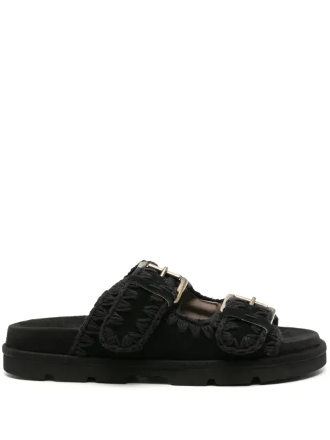 Mou Bio suede sandals Black SW6310004