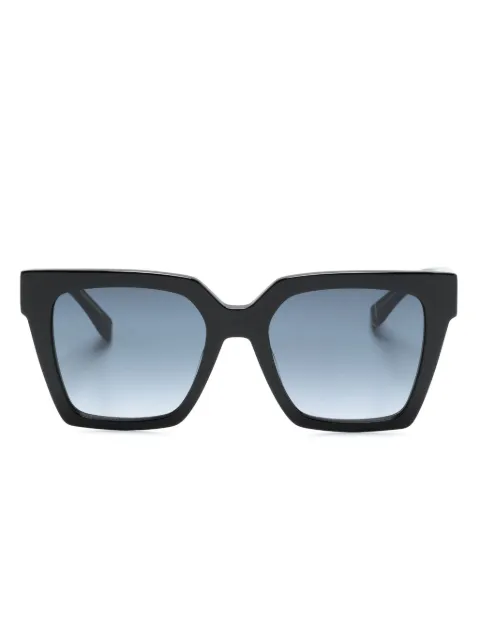 Tommy Hilfiger monogram geometric-frame sunglasses Black TH2100S