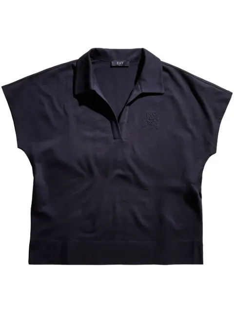 Fay logo-embroidered piqué polo shirt Blue NPWB248611SVXH