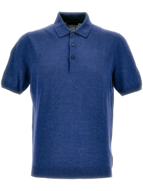 Fay logo-embroidered polo shirt Blue NMMC1482340VAC