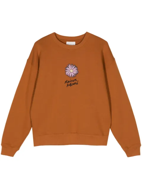 Maison Kitsuné Floating Flower cotton sweatshirt Brown MW00307KM0307P261