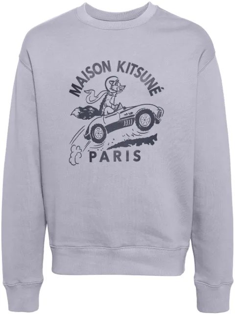 Maison Kitsuné Racing Fox cotton sweatshirt Blue MM00306KM0307P526